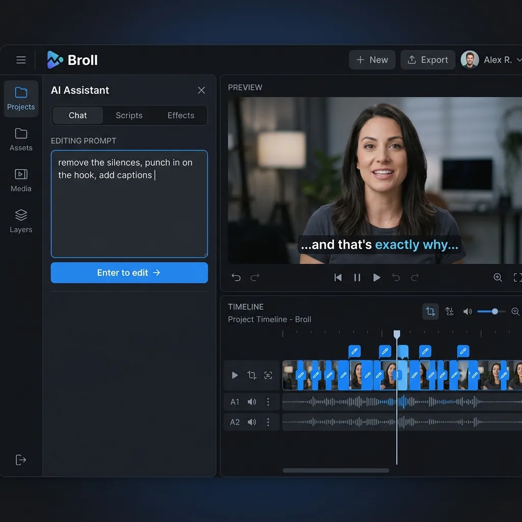 Prompt-based editing — Broll demo